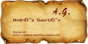 András Gusztáv névjegykártya